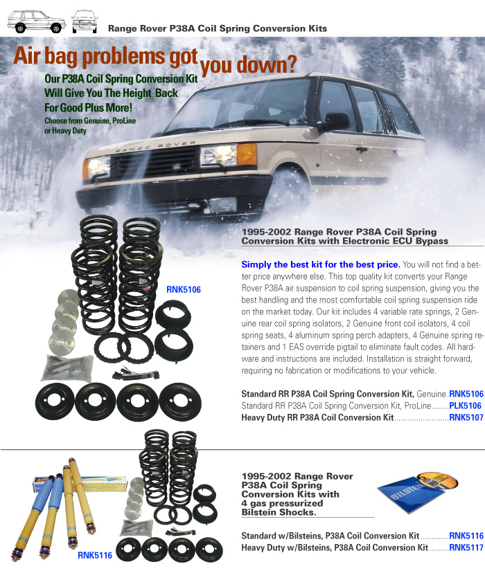 Range Rover P38A Suspension Rovers North Land Rover Parts and Accessories Since 1979