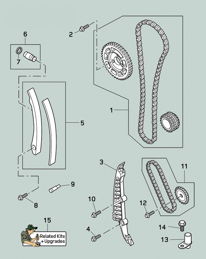 land rover defender td5 chain tensioners