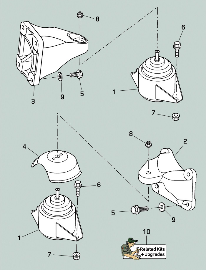 land rover defender td5 motor mounts