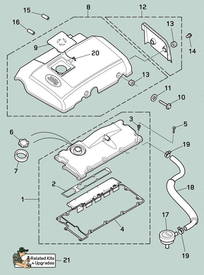 land rover defender td5 valve cover