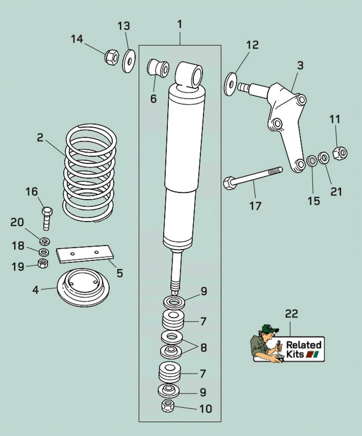 range rover classic shock & spring