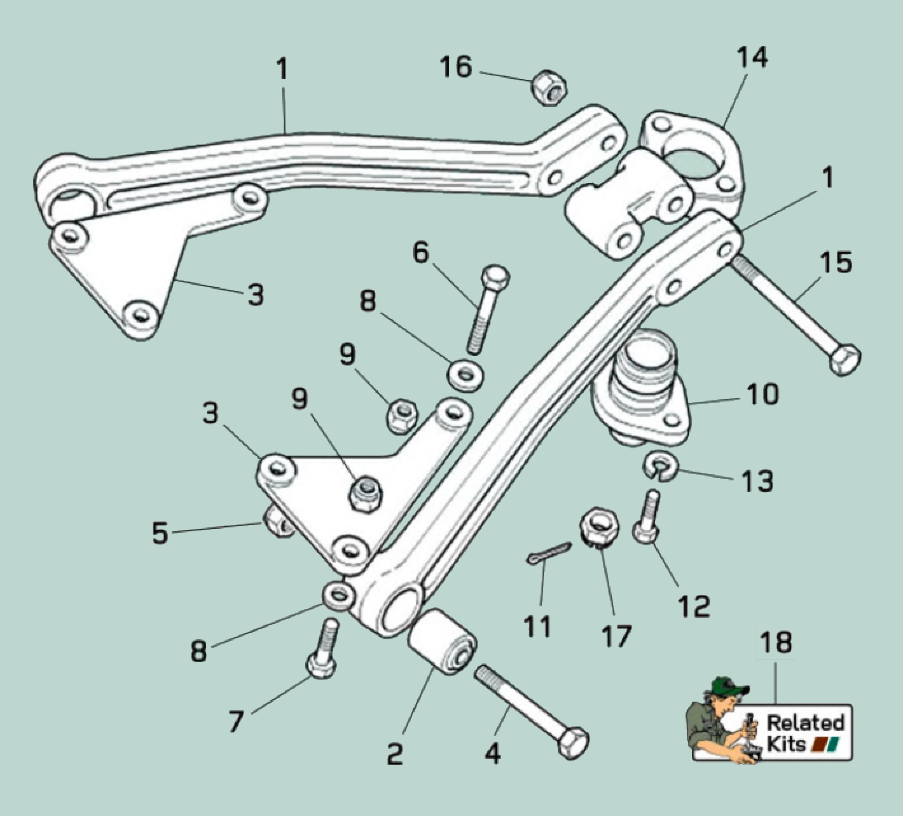 range rover classic top link