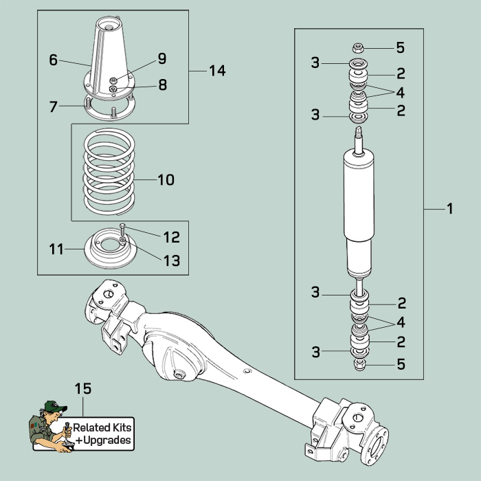 range rover classic front shock spring