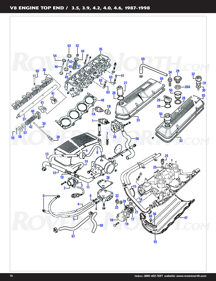 Range Rover Classic V8 Engine Top End | Rovers North - Land Rover Parts