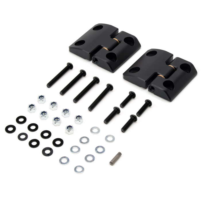 Rear Half Door Hinge Set Aluminium Black For Defender EXT014-138