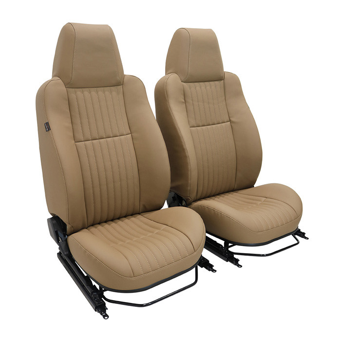 Urban Front Seat Pair With Heat Classic Fluted Camel Vinyl For Defender ...