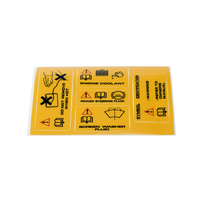 Warning Sign Stickers A4 Full Page Set