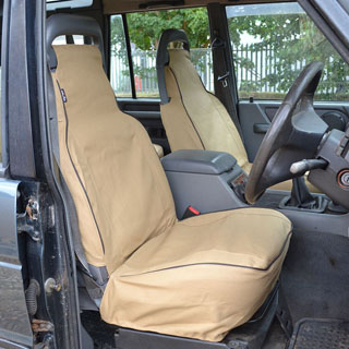 Front Seat Covers Canvas Sand For Discovery 1