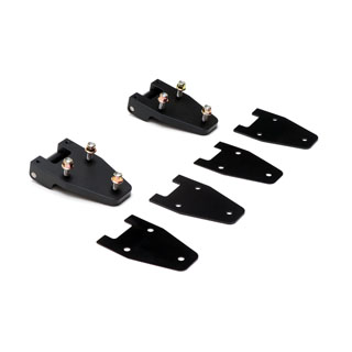 Hinge Set Bonnet Black Aluminum Defender