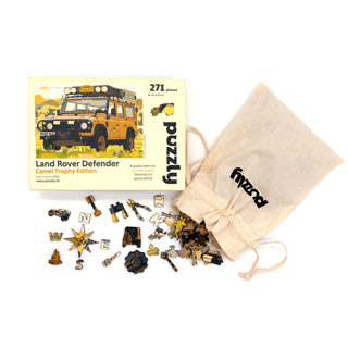 Puzzle 271 Piece Wooden Land Rover Defender Camel Trophy