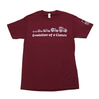 T-Shirt - Evolution Of a Classic - Maroon - Large