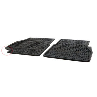 Blemished - Rubber Mat Set Front Pair Defender Black